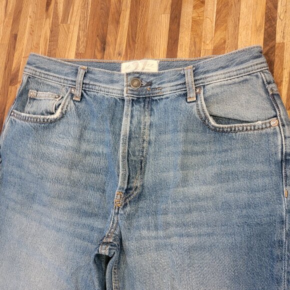 NWOT We the Free by Free People Maggie Denim Distressed Straight Leg Jeans - Picture 4 of 16